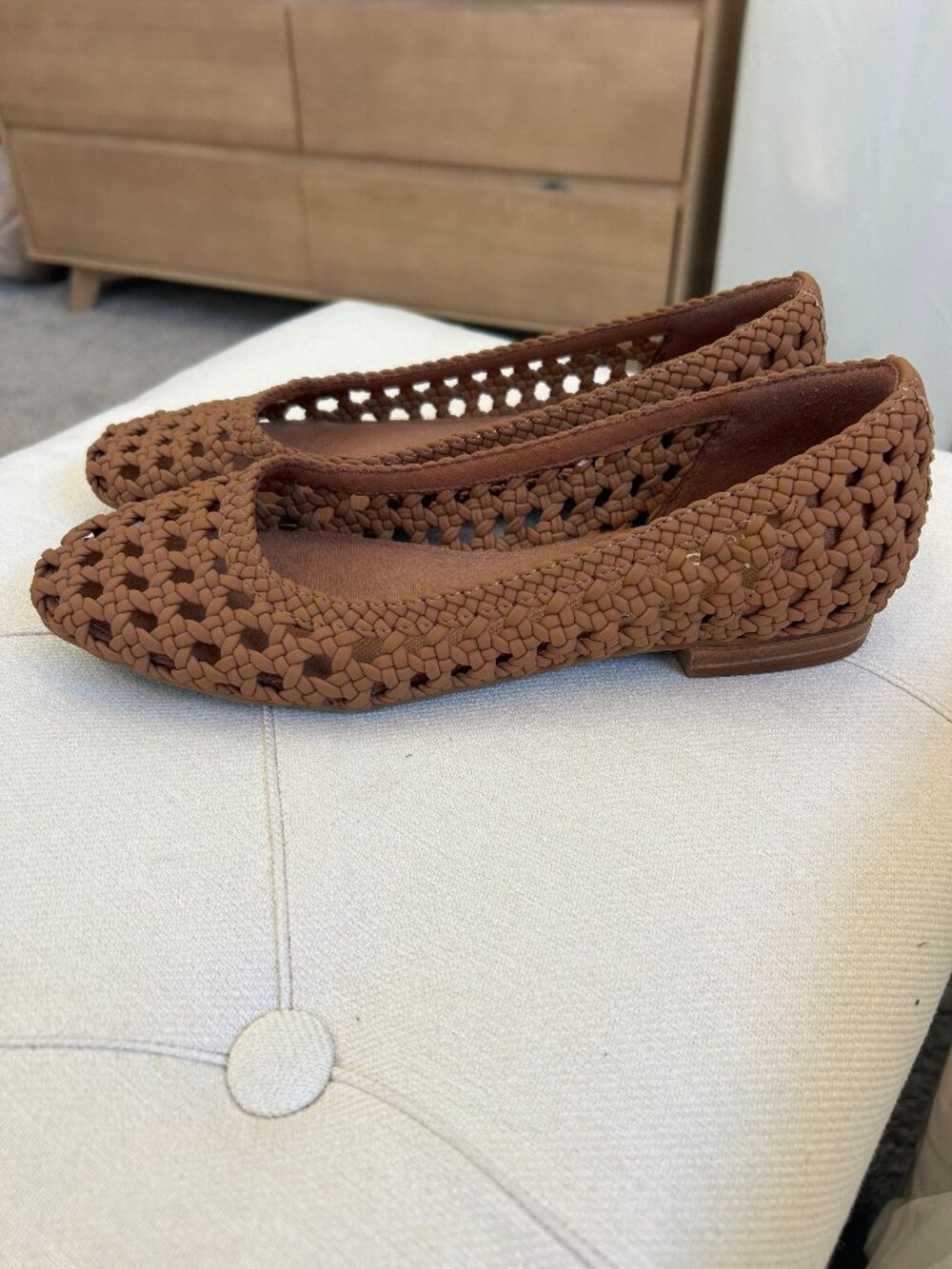 TOMS Briella Woven Ballet Flats Brown Sugar | Women’s